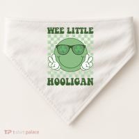 Wee Little Hooligan St Patricks Day Smile Retro USA-Made Doggie Bandana thumb 0