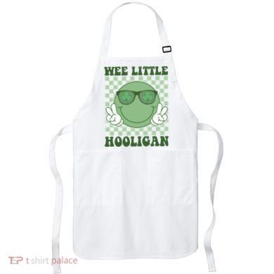 Wee Little Hooligan St Patricks Day Smile Retro Apron