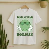 Wee Little Hooligan St Patricks Day Smile Retro T-Shirt thumb 2