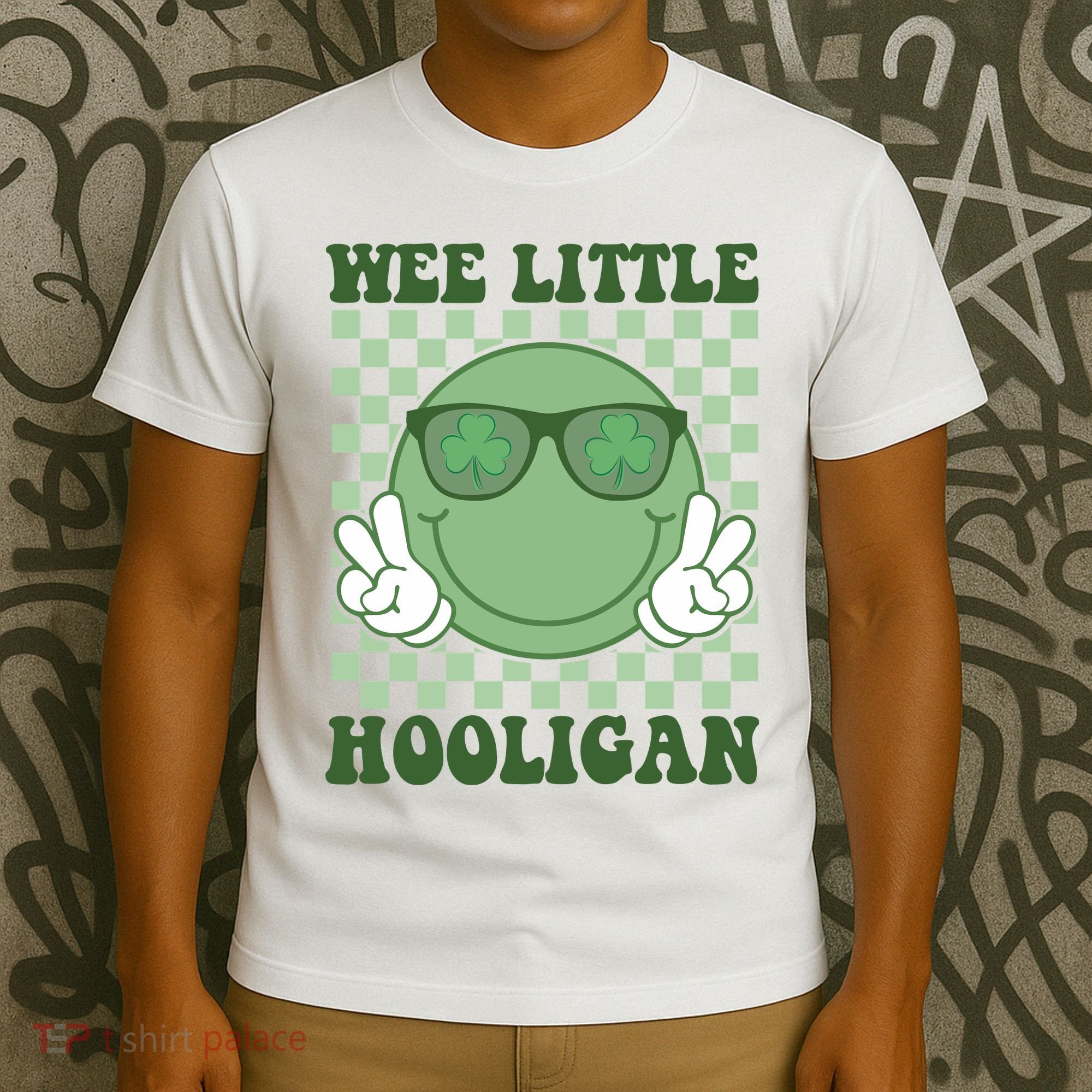 Wee Little Hooligan St Patricks Day Smile Retro T-Shirt