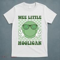 Wee Little Hooligan St Patricks Day Smile Retro T-Shirt thumb 5