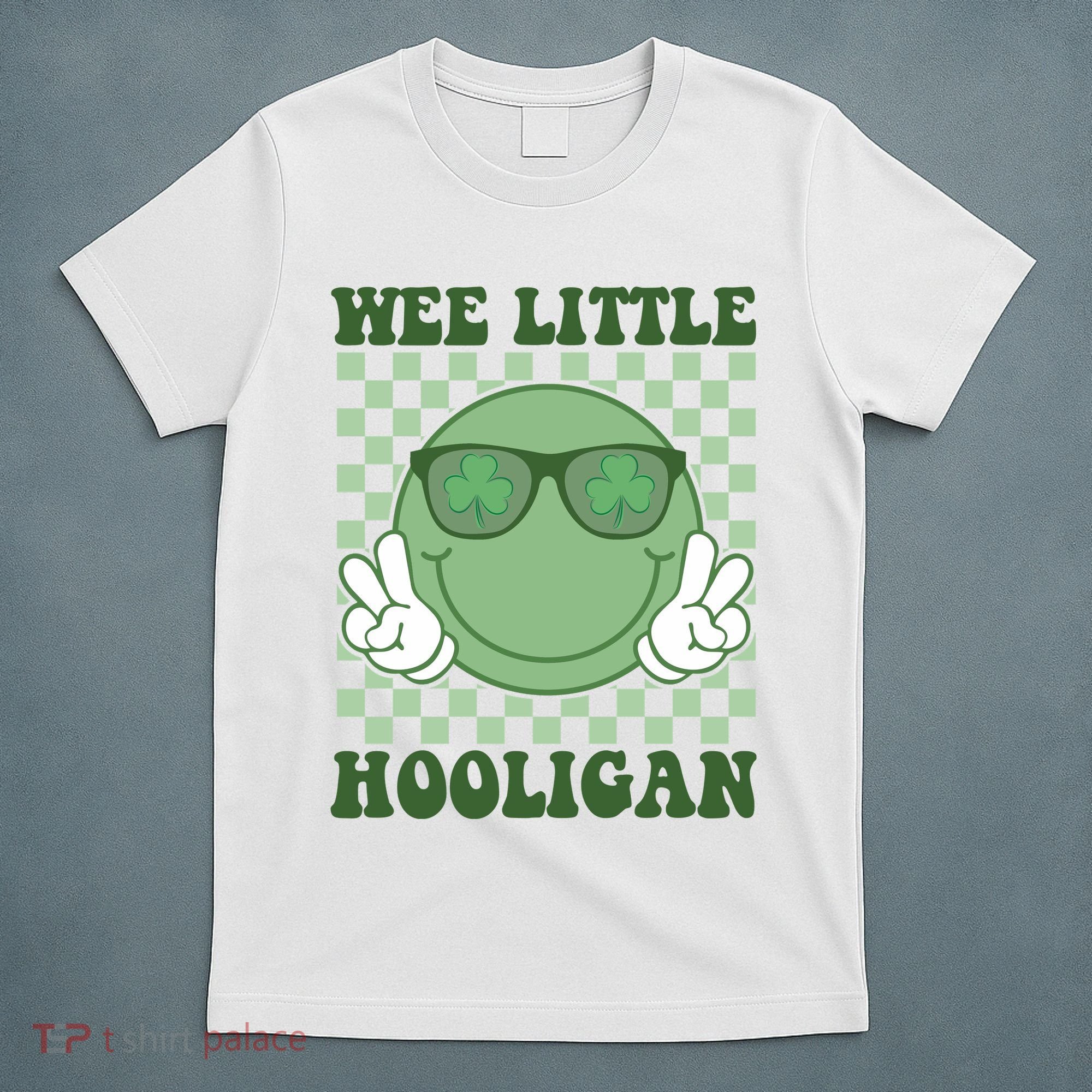 Wee Little Hooligan St Patricks Day Smile Retro T-Shirt