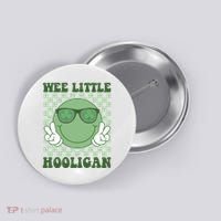 Wee Little Hooligan St Patricks Day Smile Retro Button thumb 0