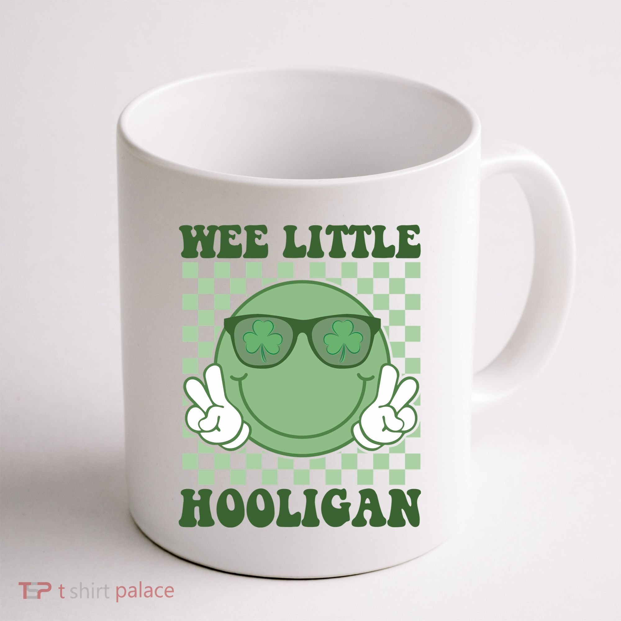 Wee Little Hooligan St Patricks Day Smile Retro Coffee Mug