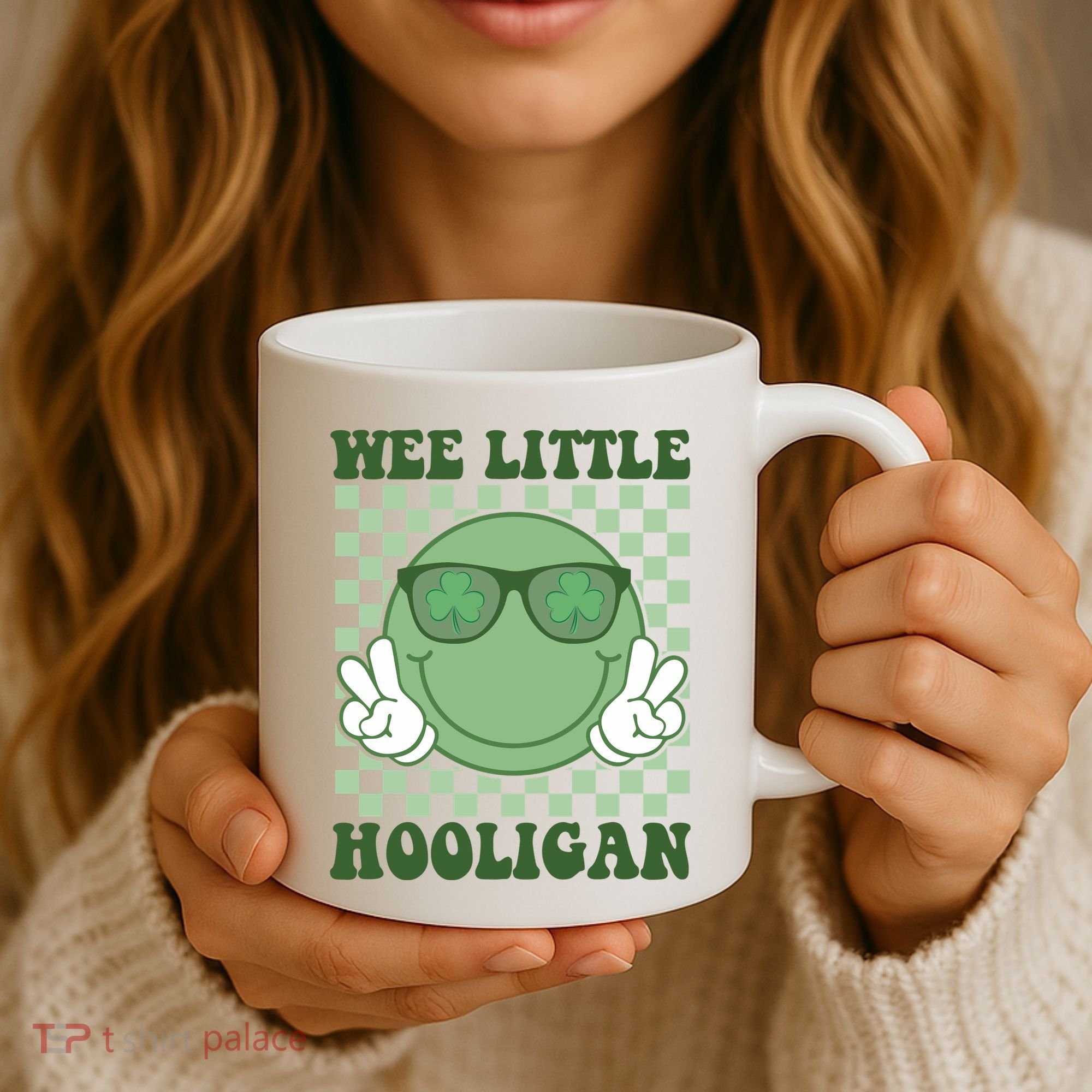 Wee Little Hooligan St Patricks Day Smile Retro Coffee Mug