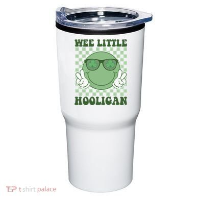 Wee Little Hooligan St Patricks Day Smile Retro Tumbler