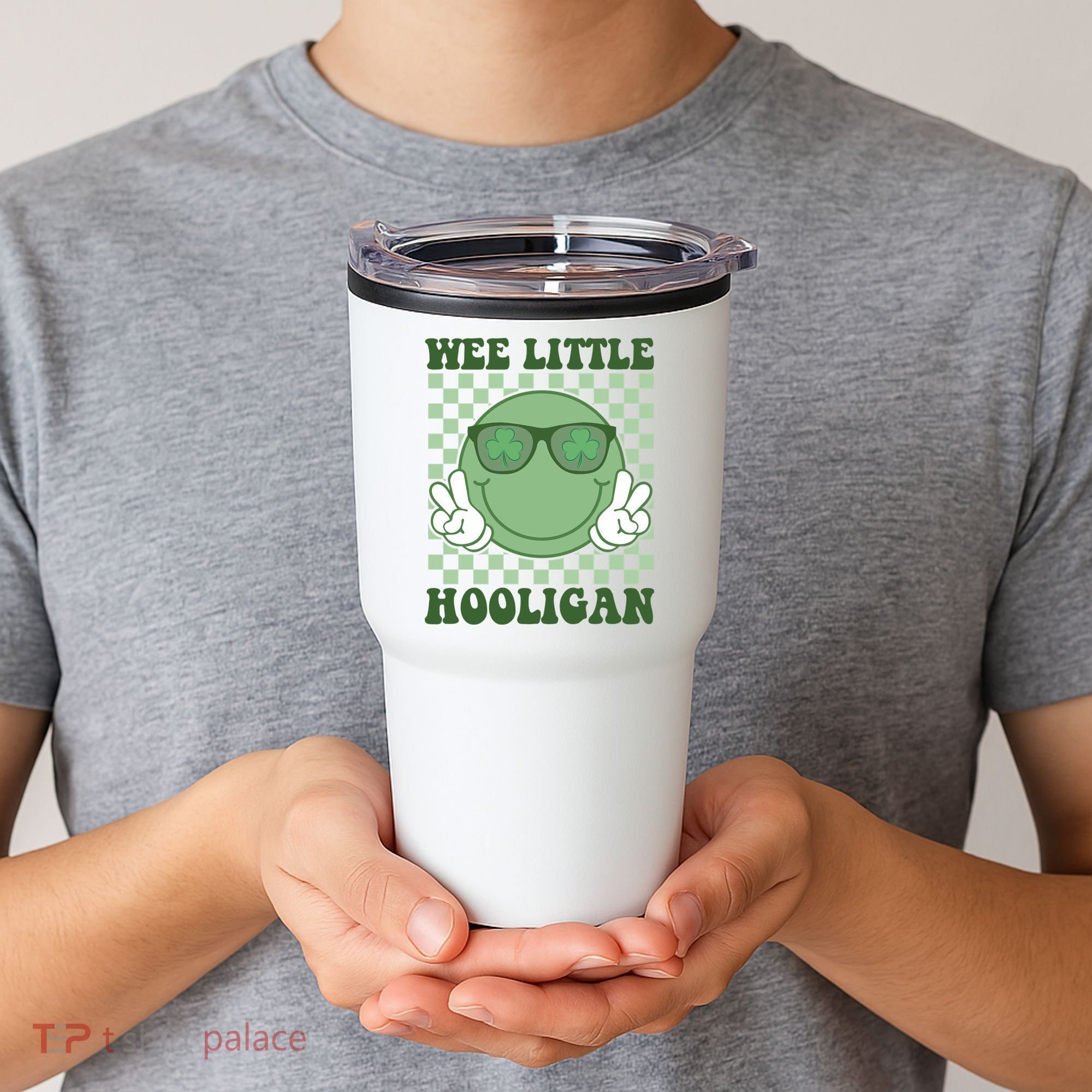 Wee Little Hooligan St Patricks Day Smile Retro Tumbler