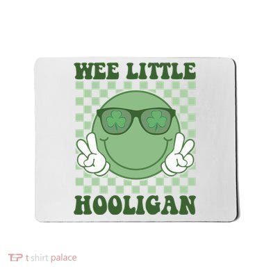 Wee Little Hooligan St Patricks Day Smile Retro Mousepad