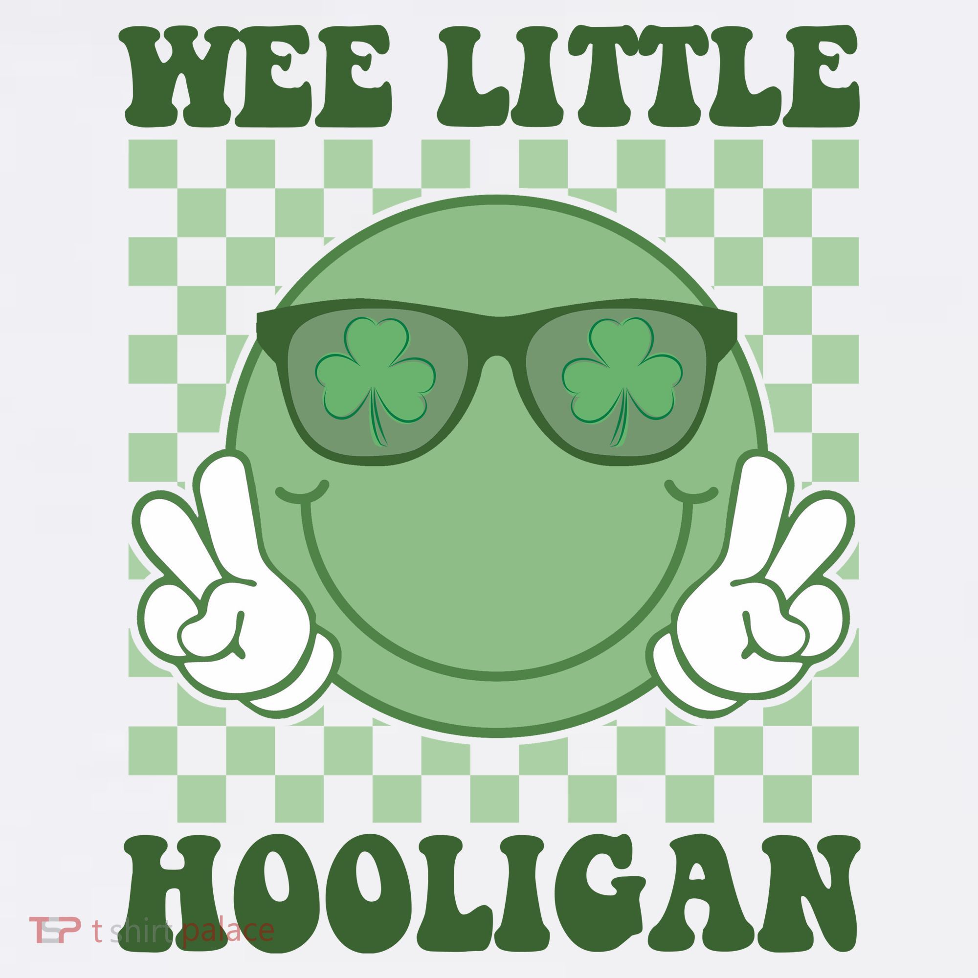 Wee Little Hooligan St Patricks Day Smile Retro Ornament