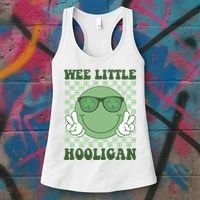 Wee Little Hooligan St Patricks Day Smile Retro Women's Tank Top thumb 3