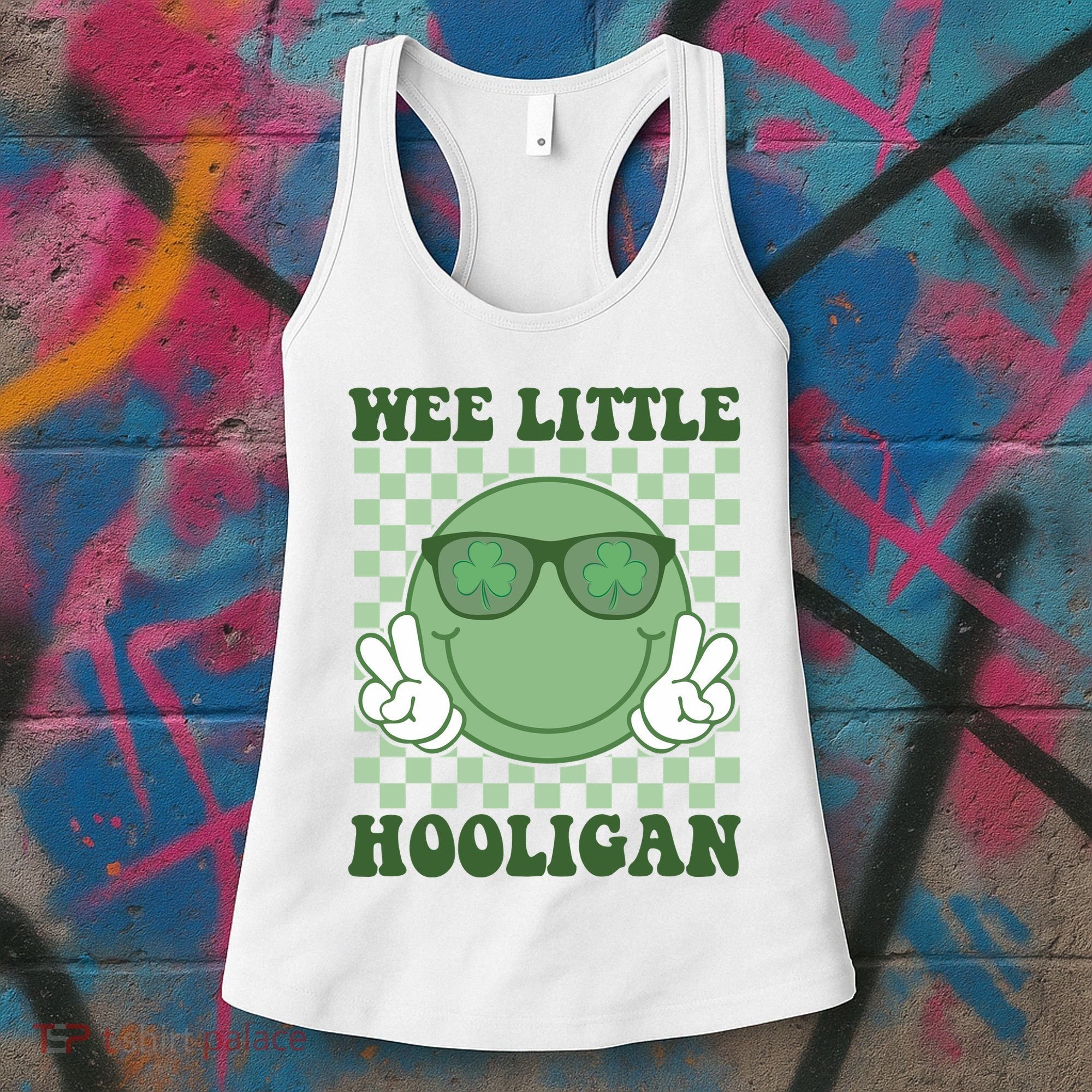 Wee Little Hooligan St Patricks Day Smile Retro Women's Tank Top