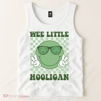 Wee Little Hooligan St Patricks Day Smile Retro Tank Top thumb 2