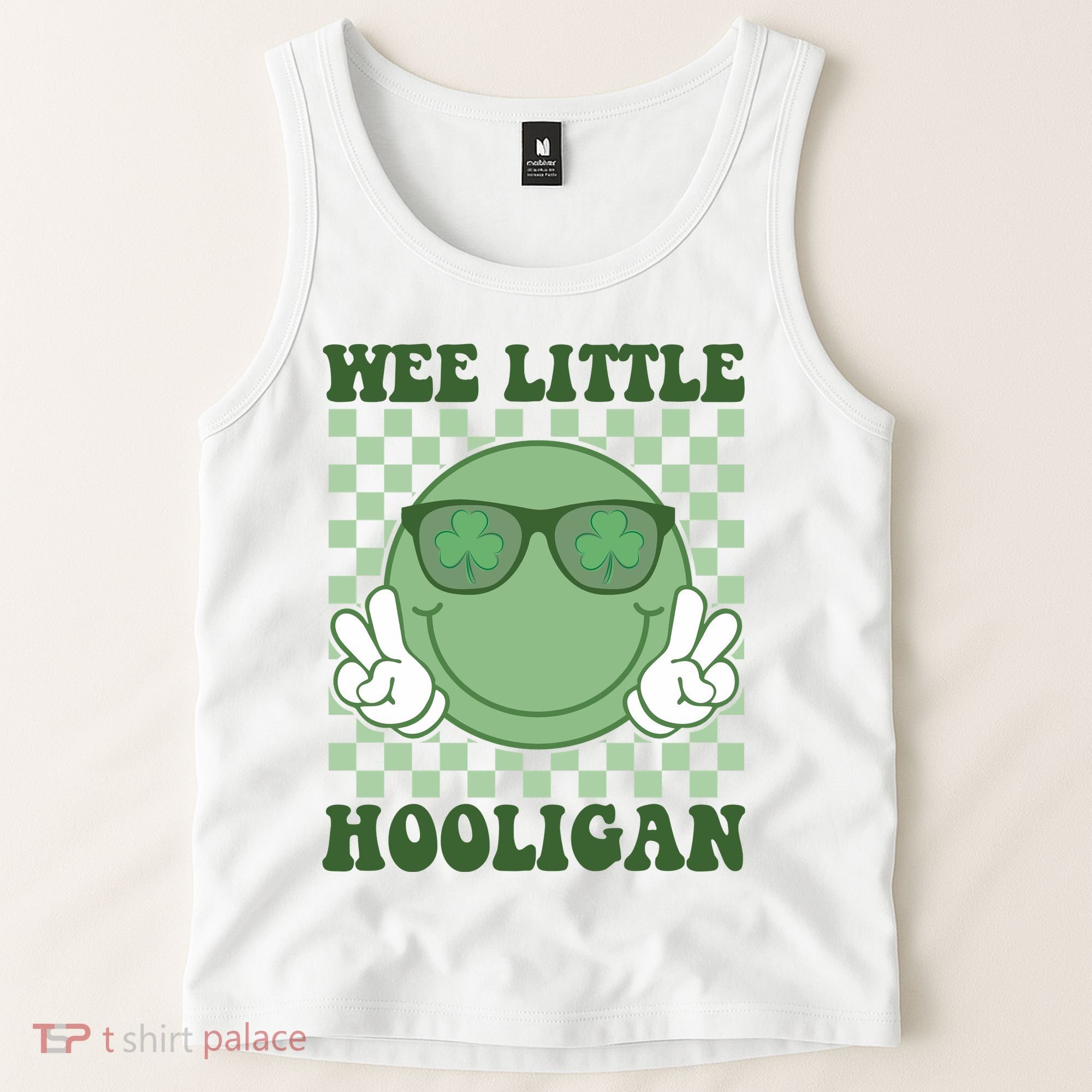 Wee Little Hooligan St Patricks Day Smile Retro Tank Top