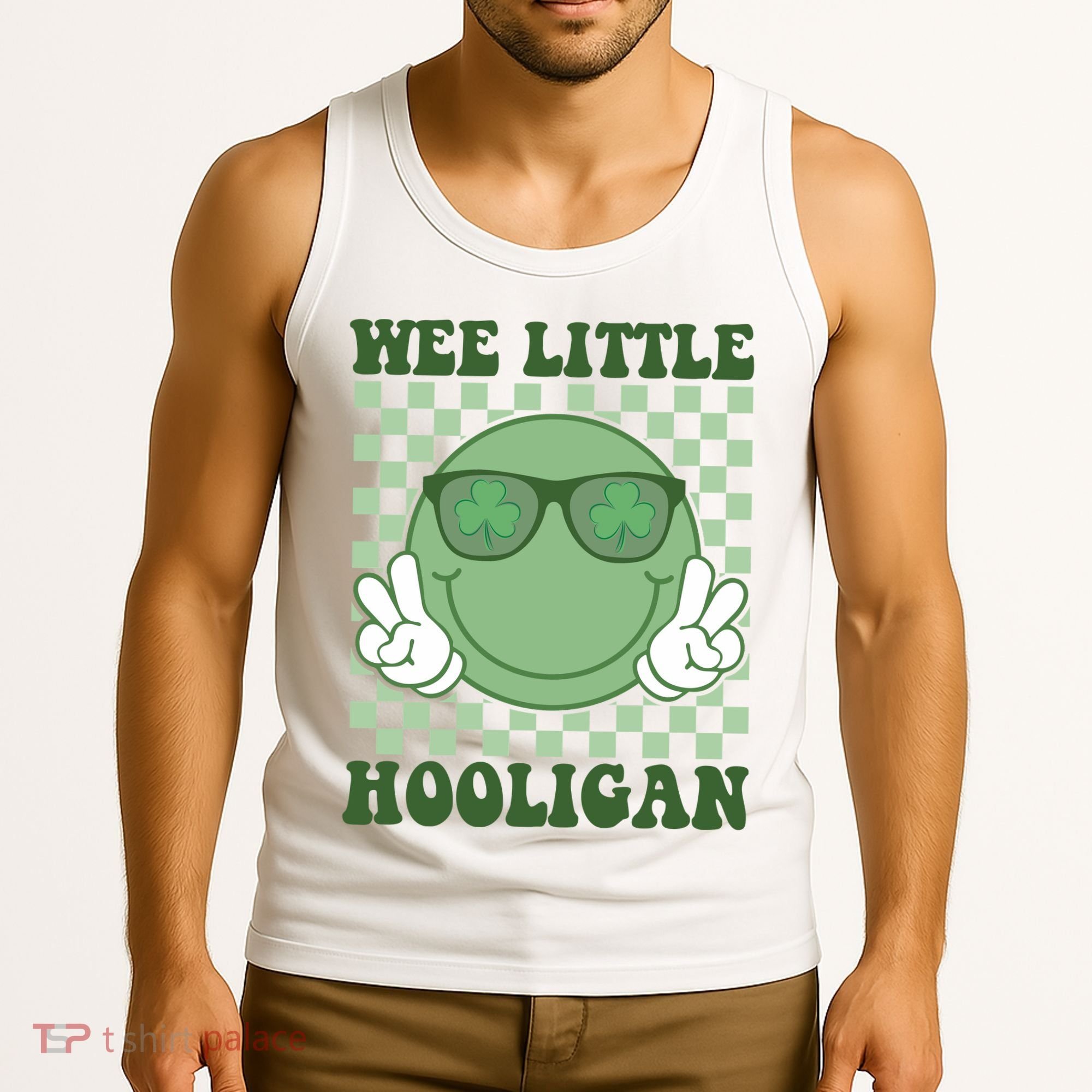 Wee Little Hooligan St Patricks Day Smile Retro Tank Top