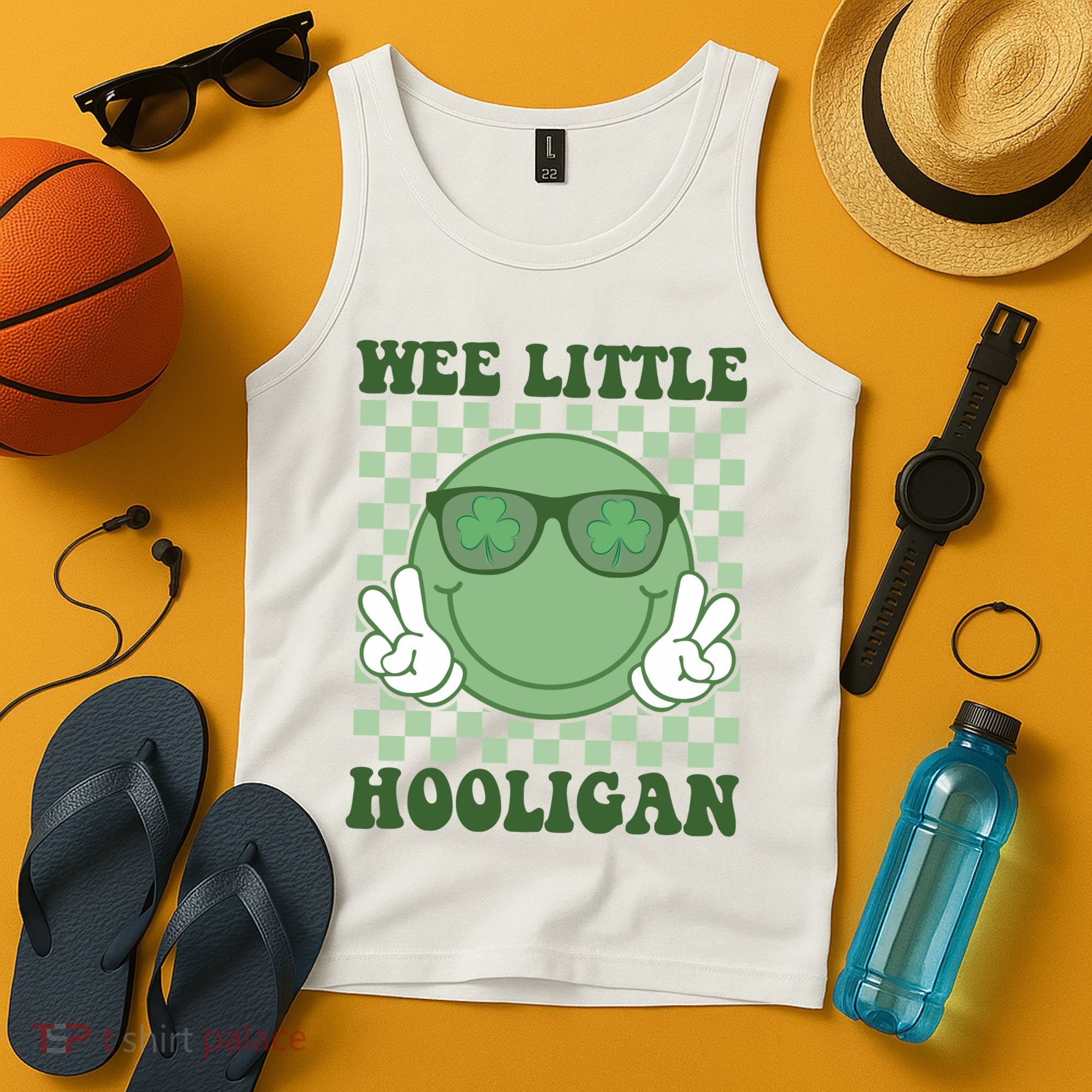 Wee Little Hooligan St Patricks Day Smile Retro Tank Top