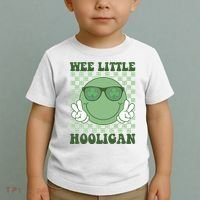 Wee Little Hooligan St Patricks Day Smile Retro Toddler T-Shirt thumb 2