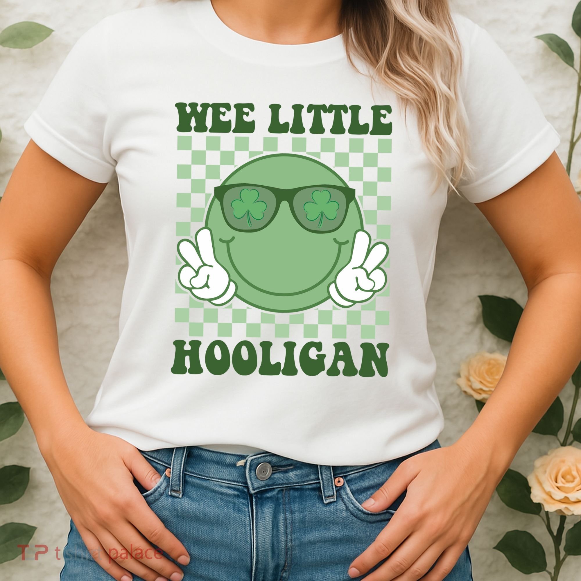 Wee Little Hooligan St Patricks Day Smile Retro Women's T-Shirt