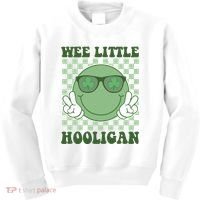 Wee Little Hooligan St Patricks Day Smile Retro Kids Sweatshirt thumb 0