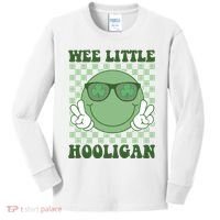 Wee Little Hooligan St Patricks Day Smile Retro Kids Long Sleeve Shirt thumb 0