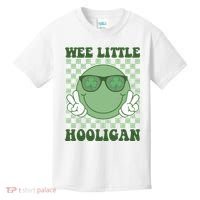 Wee Little Hooligan St Patricks Day Smile Retro Kids T-Shirt thumb 0
