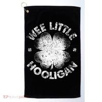 Wee Little Hooligan Funny St Patrick's Day Shamrock Golf Towel thumb 0