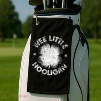 Wee Little Hooligan Funny St Patrick's Day Shamrock Golf Towel thumb 2