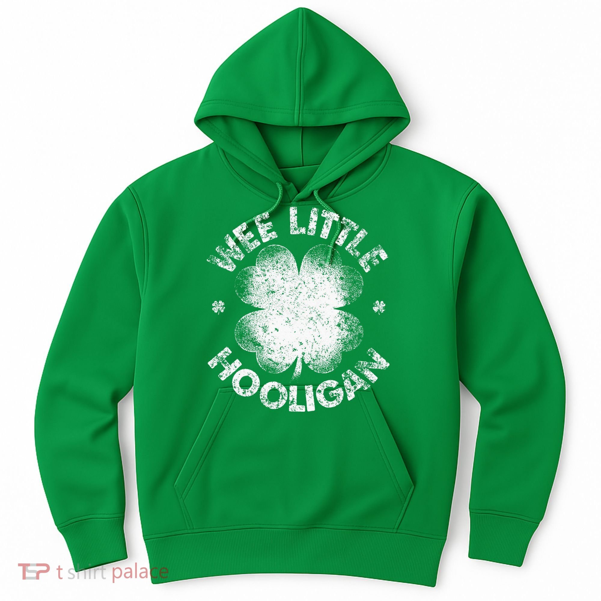 Wee Little Hooligan Funny St Patrick's Day Shamrock Hoodie