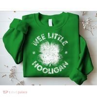 Wee Little Hooligan Funny St Patrick's Day Shamrock Sweatshirt thumb 2