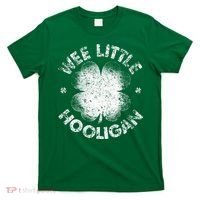 Wee Little Hooligan Funny St Patrick's Day Shamrock T-Shirt thumb 0