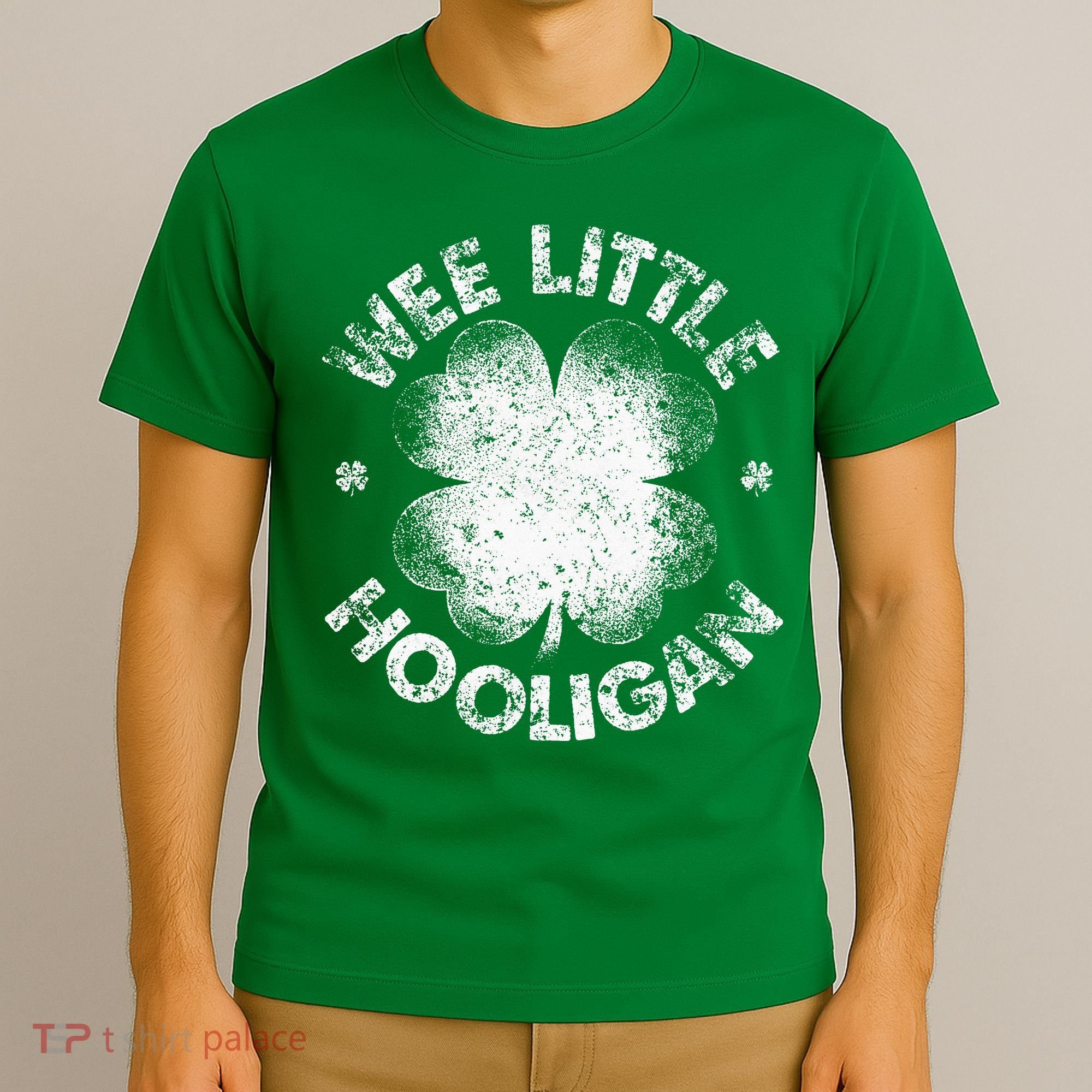Wee Little Hooligan Funny St Patrick's Day Shamrock T-Shirt