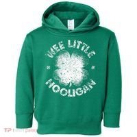 Wee Little Hooligan Funny St Patrick's Day Shamrock Toddler Hoodie thumb 0