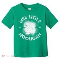 Wee Little Hooligan Funny St Patrick's Day Shamrock Toddler T-Shirt thumb 0
