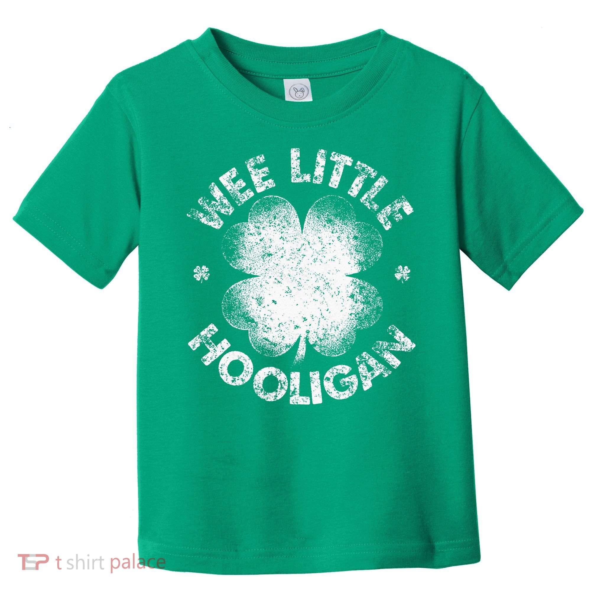 Wee Little Hooligan Funny St Patrick's Day Shamrock Toddler T-Shirt