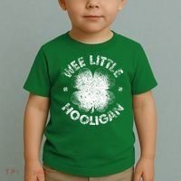 Wee Little Hooligan Funny St Patrick's Day Shamrock Toddler T-Shirt thumb 2