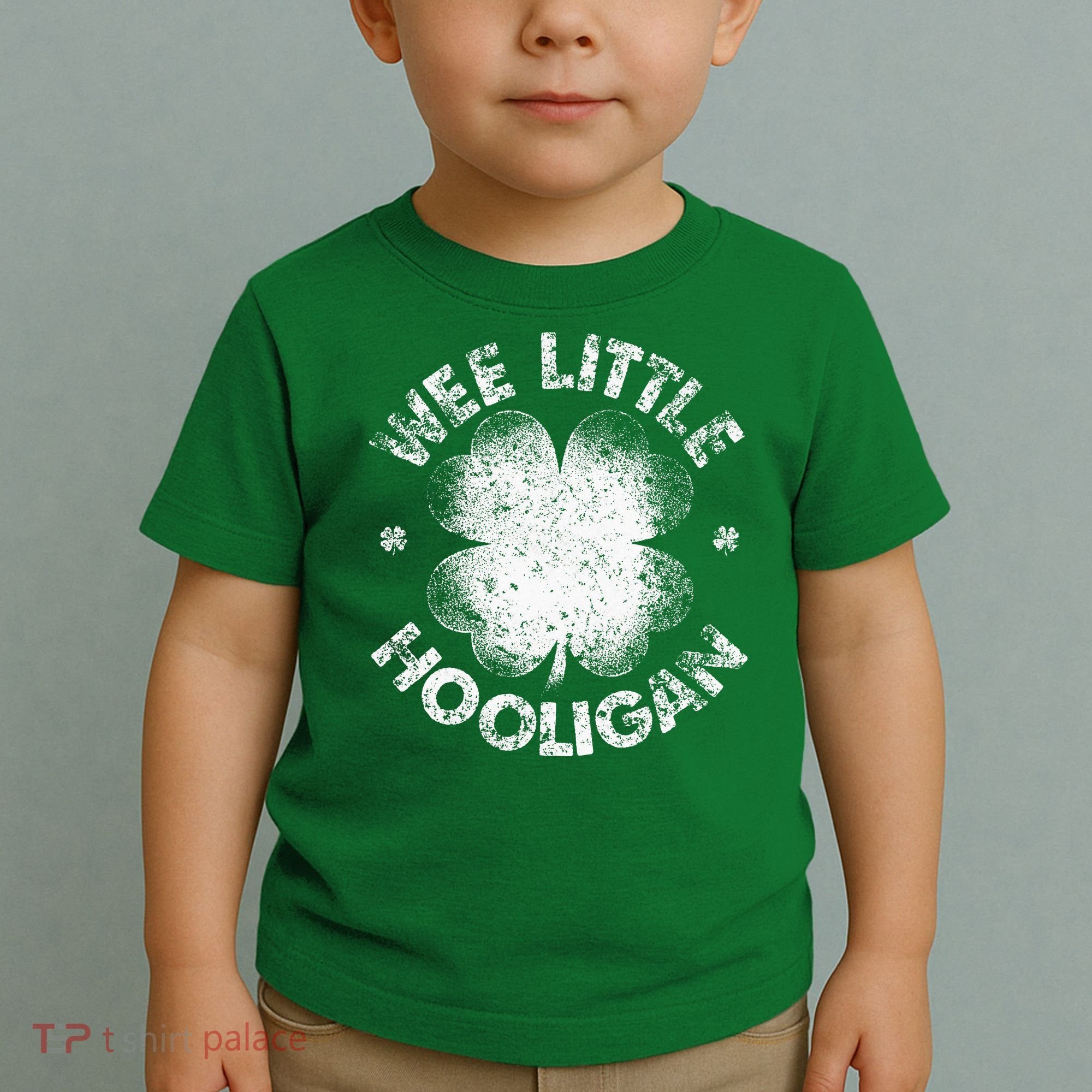 Wee Little Hooligan Funny St Patrick's Day Shamrock Toddler T-Shirt