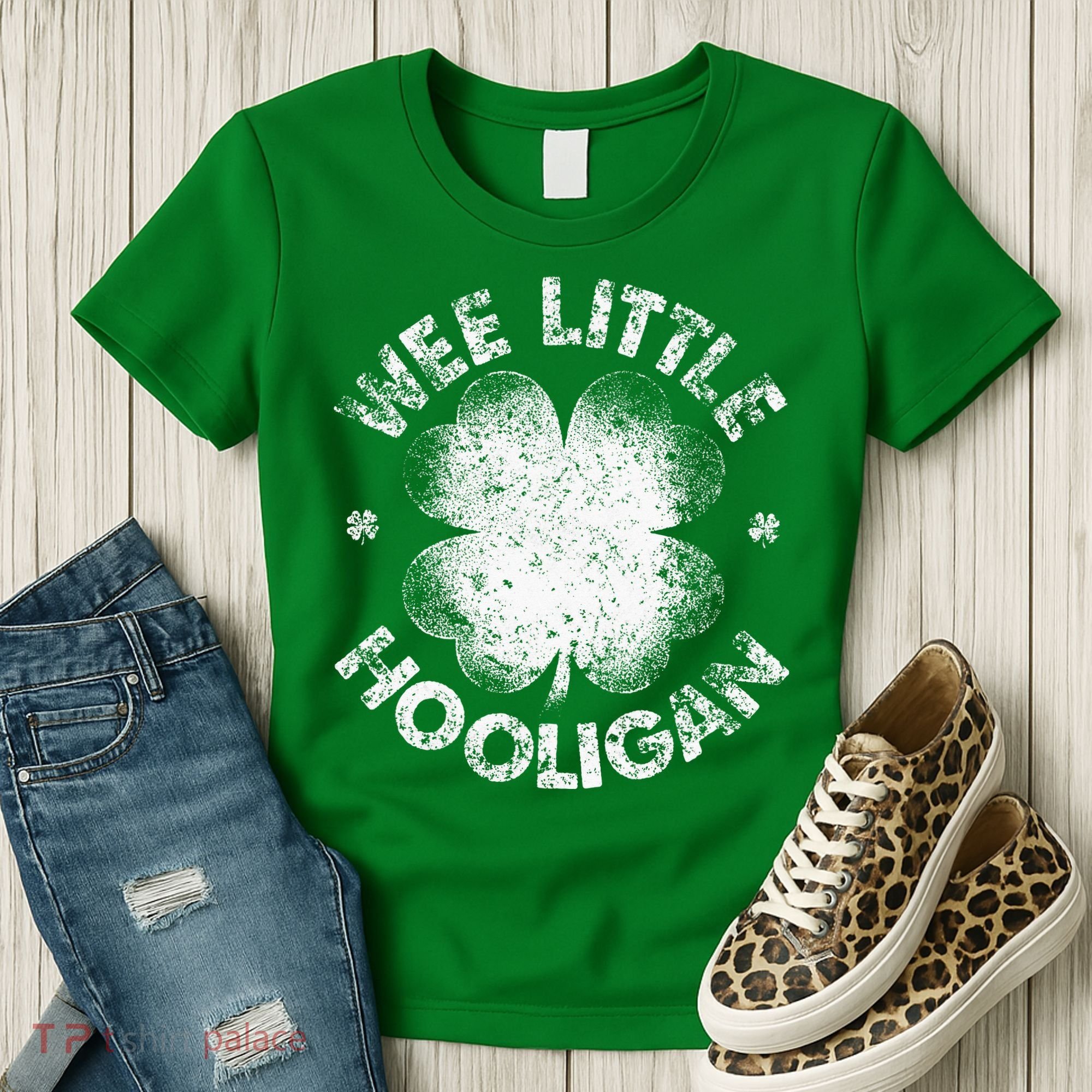 Wee Little Hooligan Funny St Patrick's Day Shamrock Women's T-Shirt