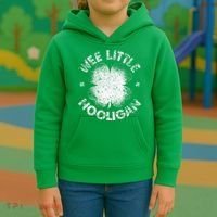 Wee Little Hooligan Funny St Patrick's Day Shamrock Kids Hoodie thumb 3