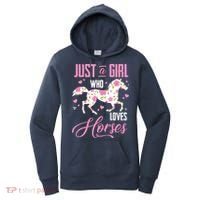 Who Loves Horses Floral Horse Equestrian Quote Women's Hoodie thumb 0