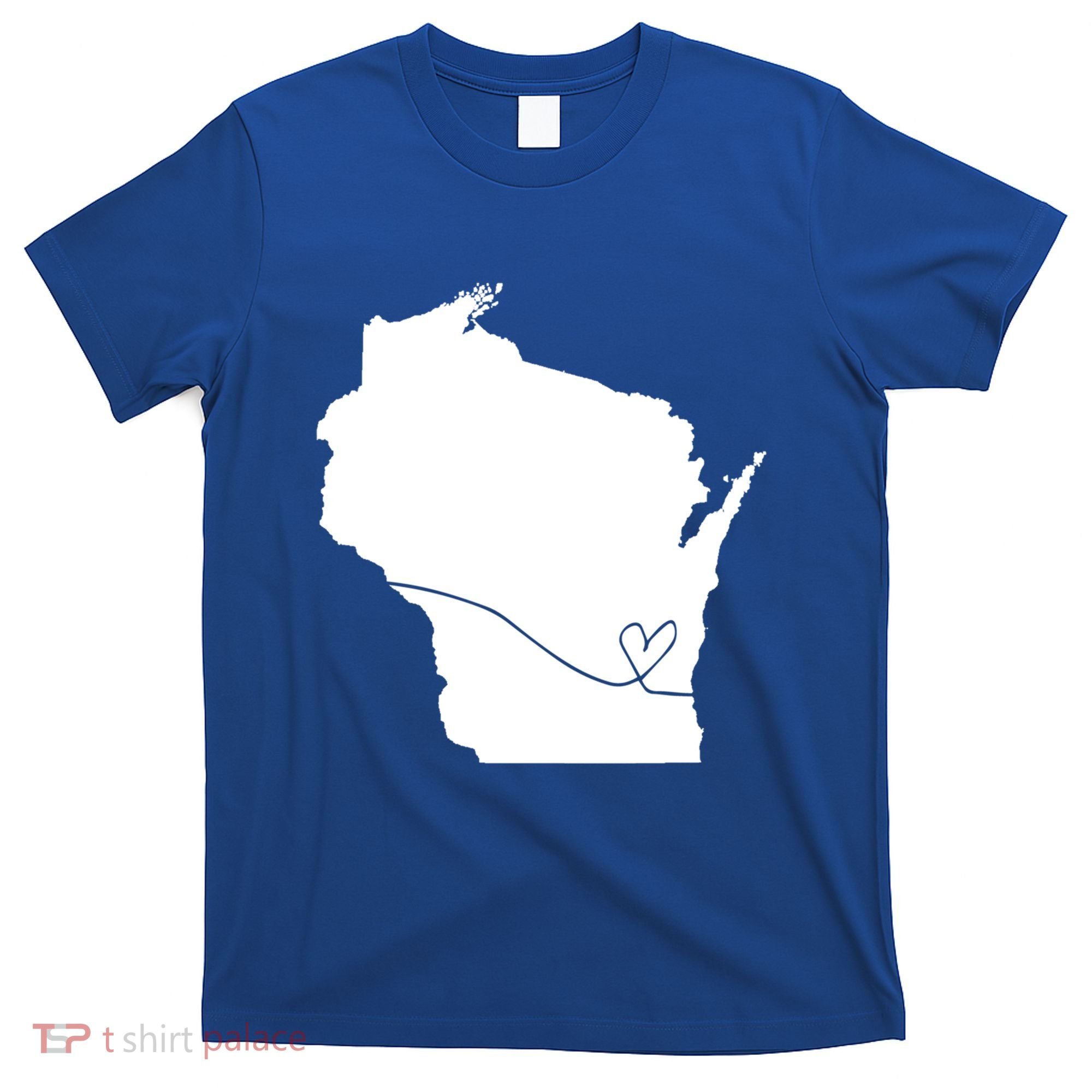 Wisconsin Love Heart Home State Midwest Wisco Vintage Retro Funny Gift T-Shirt