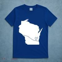 Wisconsin Love Heart Home State Midwest Wisco Vintage Retro Funny Gift T-Shirt thumb 5