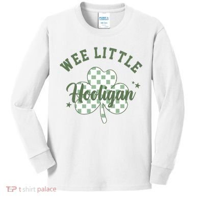 Wee Little Hooligan St Patricks Day Vintage Kids Long Sleeve Shirt