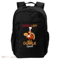 Women Lunch Lady Gobble Squad Thanksgiving Turkey Lunch Lady Backpack thumb 0