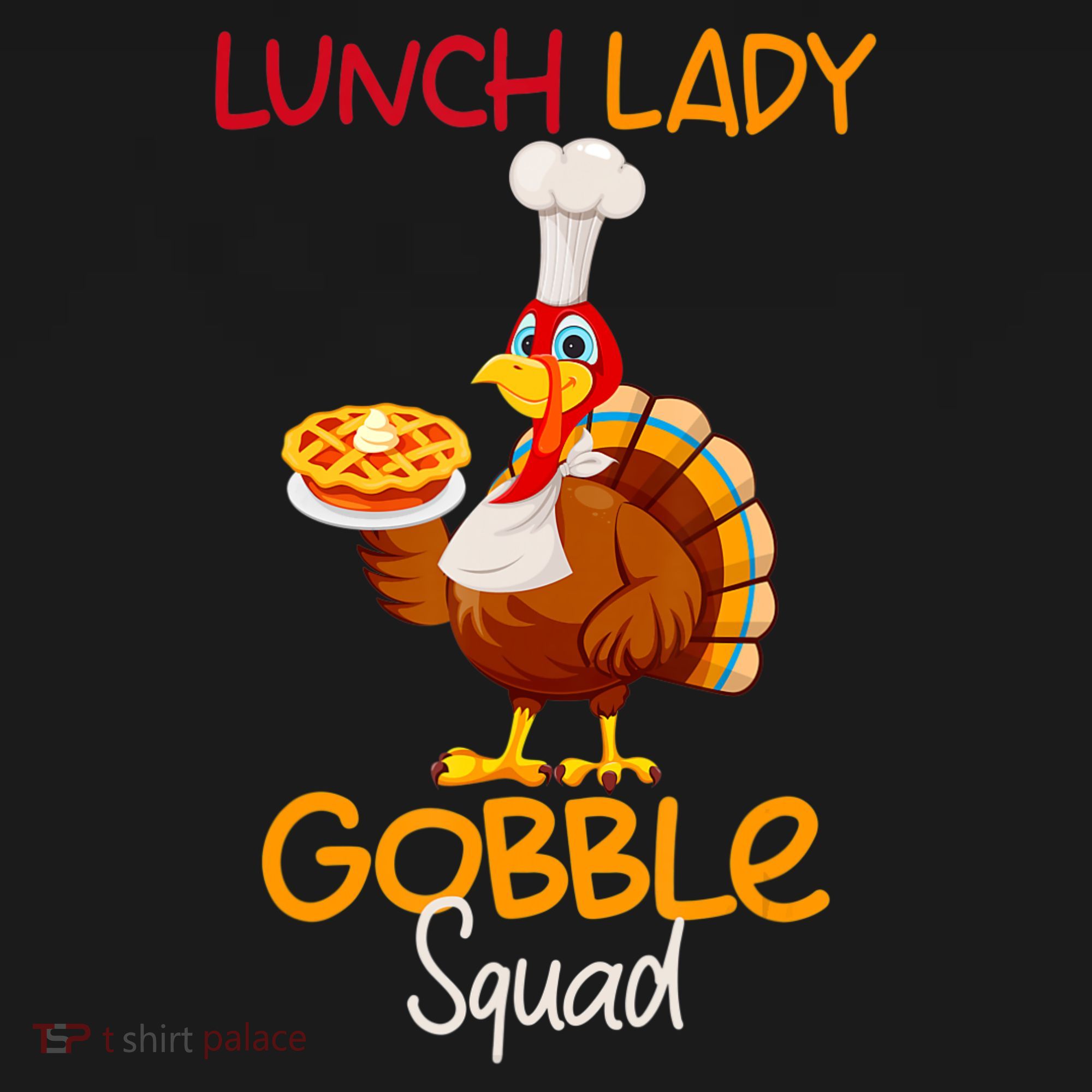 Women Lunch Lady Gobble Squad Thanksgiving Turkey Lunch Lady Women's Hoodie