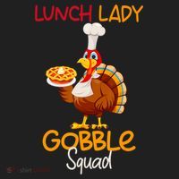 Women Lunch Lady Gobble Squad Thanksgiving Turkey Lunch Lady Golf Towel thumb 3