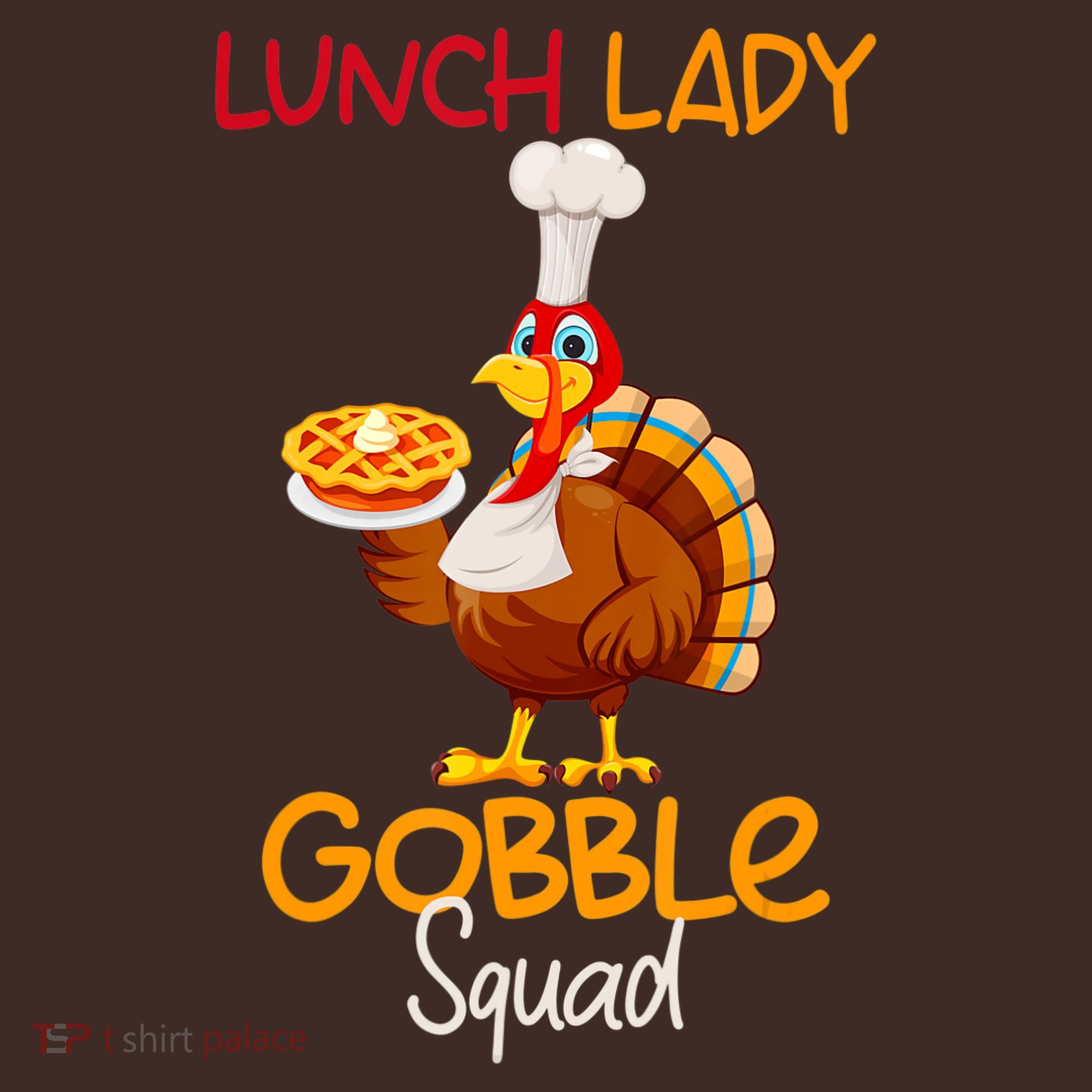 Women Lunch Lady Gobble Squad Thanksgiving Turkey Lunch Lady Mousepad