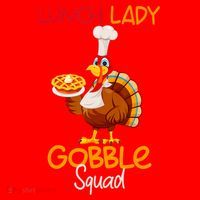 Women Lunch Lady Gobble Squad Thanksgiving Turkey Lunch Lady Santa Hat thumb 1