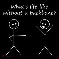 Whats Life Like Without A Backbone Funny Stickfigure Coaster thumb 2