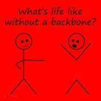 Whats Life Like Without A Backbone Funny Stickfigure Santa Hat thumb 1