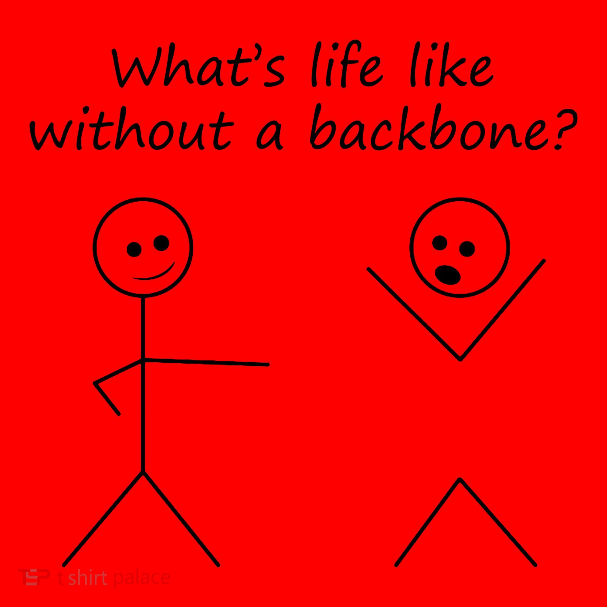 Whats Life Like Without A Backbone Funny Stickfigure Santa Hat