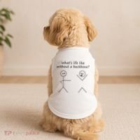 Whats Life Like Without A Backbone Funny Stickfigure Doggie Tank thumb 2